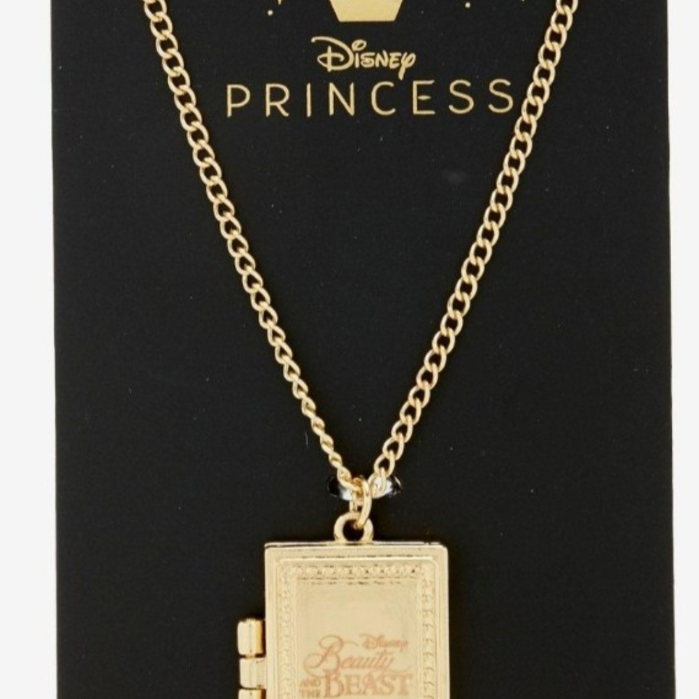 Disney Princess Gold Book Pendant Necklace
